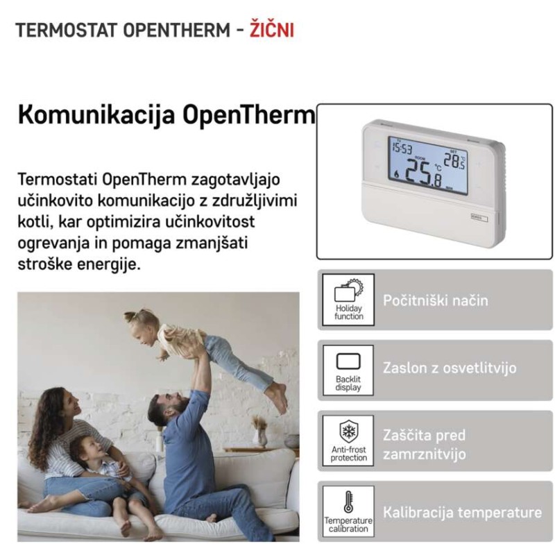 Sobni žični OpenTherm termostat P5606OT s programiranjem - slika 3