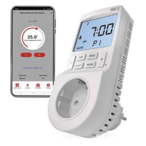 GoSmart Termostat za vtičnico s funkcijo digitalnega časovnika 2v1, schuko, WiFi
