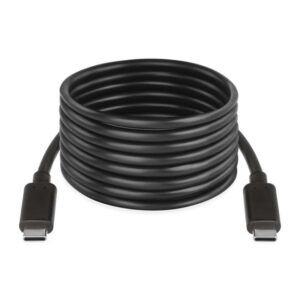 Kabel USB-C / USB-C, 2.0, polnjenje, podatki, 2 m, črna