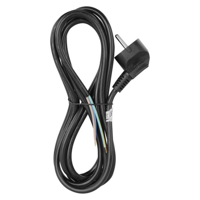 Priključna vrvica PVC 3×1,0mm črna 3M - slika 3