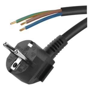 Priključna vrvica PVC 3×1,5mm črna 2M