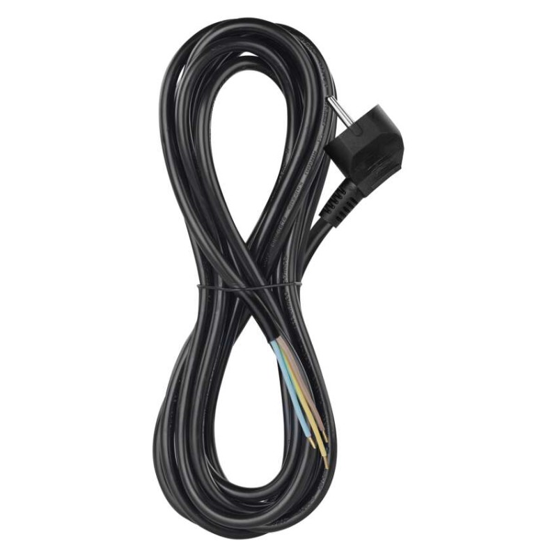 Priključna vrvica PVC 3×1,5mm črna 5M - slika 3