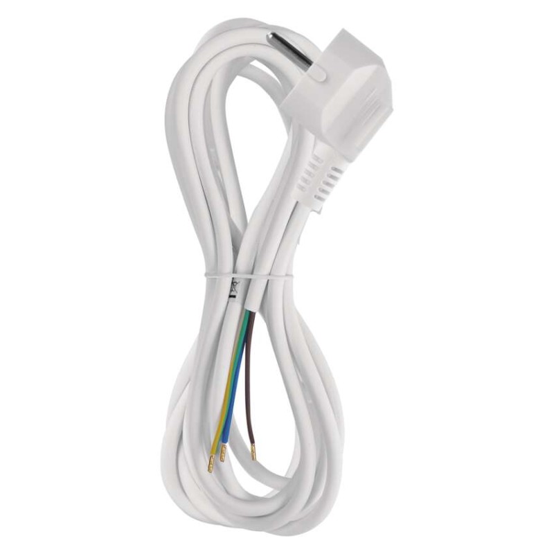 Priključna vrvica PVC 3×0,75mm bela 3M - slika 3