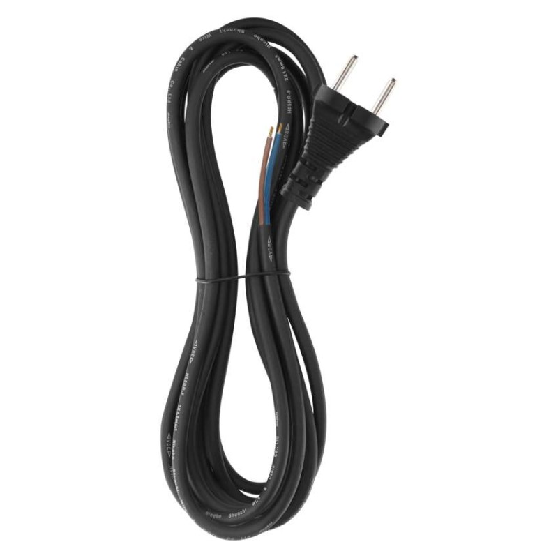 Priključna vrvica GUMA 2×1,0mm črna 5M - slika 3