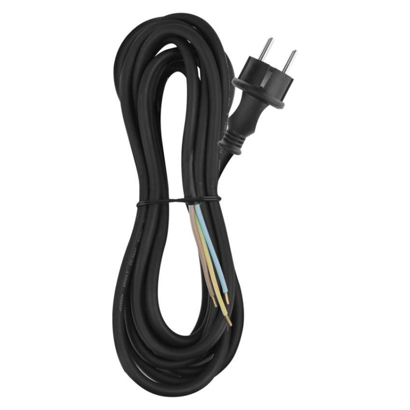 Priključna vrvica GUMA 3×1,5mm črna 5M - slika 3