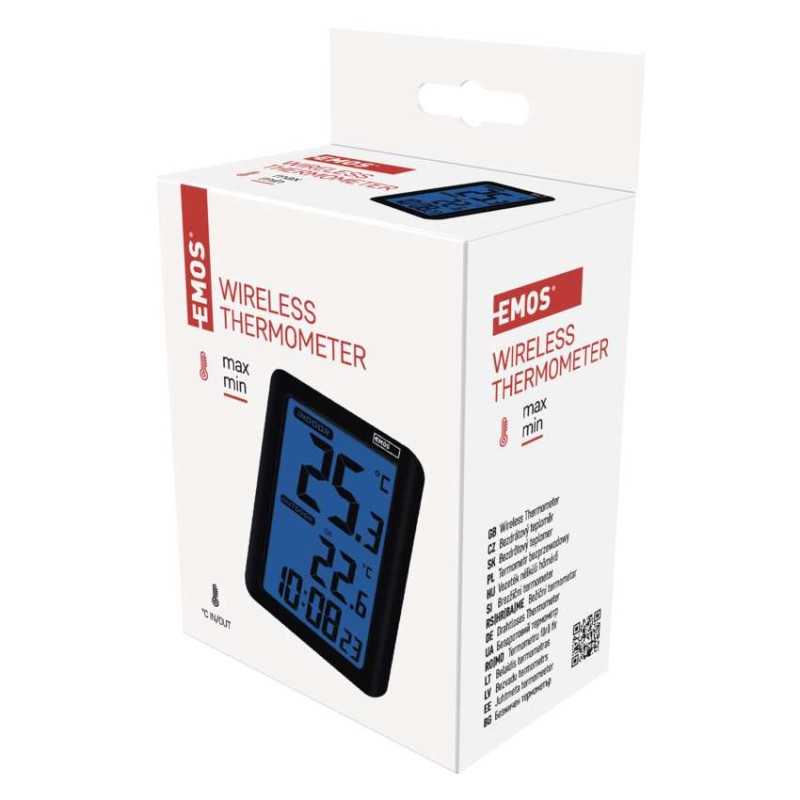 Digitalni termometer, brezžični senzor, budilka E8636 - slika 3