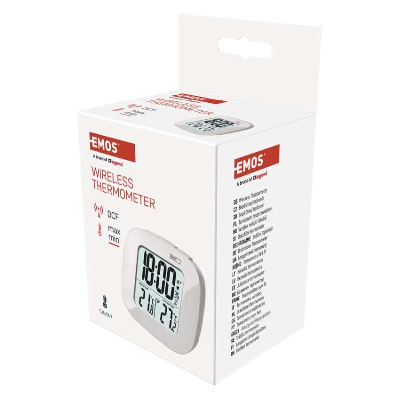 Digitalni termometer, brezžični senzor, budilka, datum E0127 - slika 3