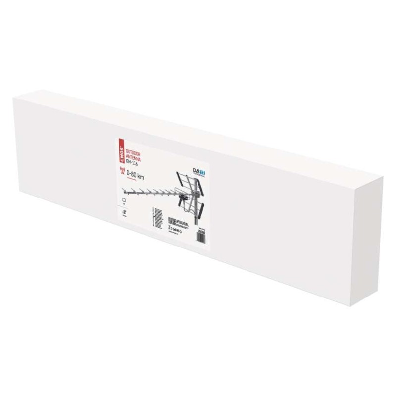 Antena zunanja EM-116, PROFI, 0–80 km, DVB-T2, filtr LTE/4G - slika 2