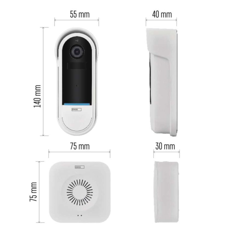 GoSmart Hišni brezžični baterijski video zvonec IP-15S z WiFi - slika 2