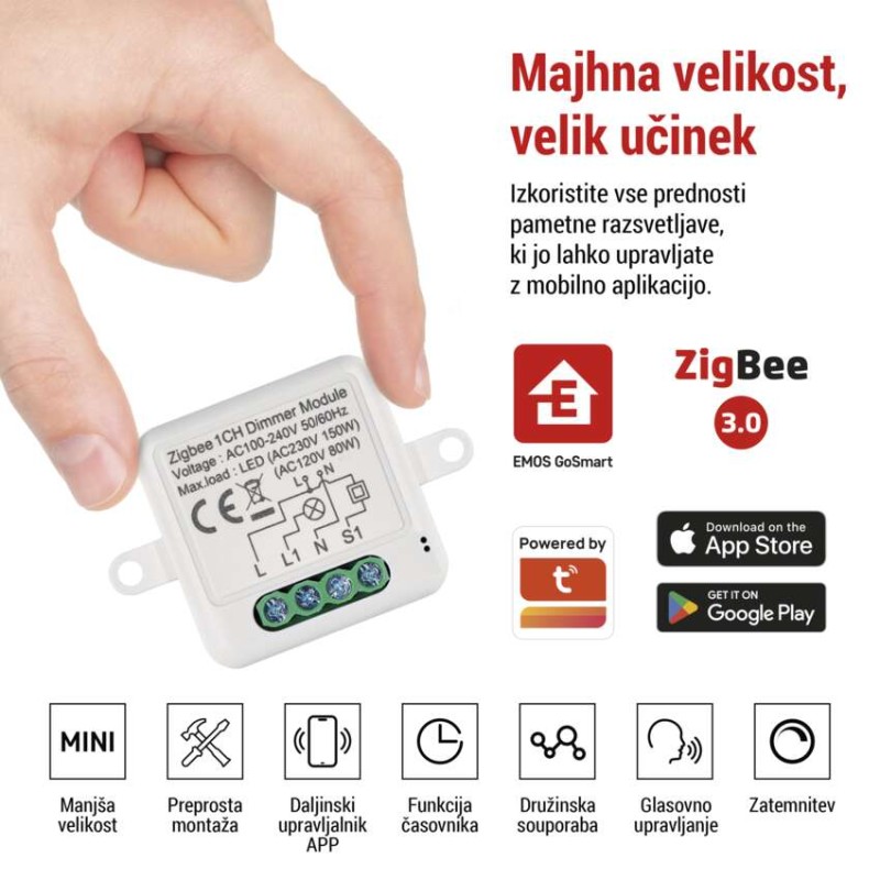 GoSmart modul za zatemnitev IP-2111DZ, ZigBee, 1-kanalni - slika 3