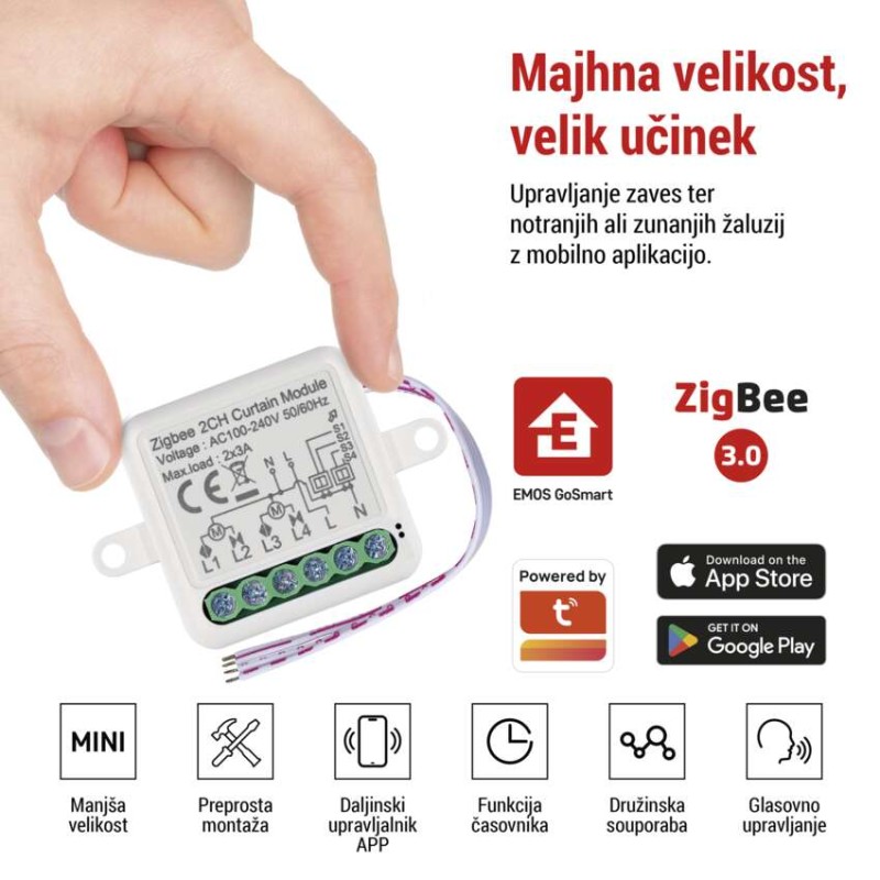 GoSmart motorni modul IP-2122CZ, ZigBee, 2-kanalni - slika 3