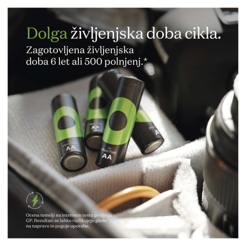 Polnilna baterija GP ReCyko Pro Photo Flash HR6 (AA) 4kos - slika 3