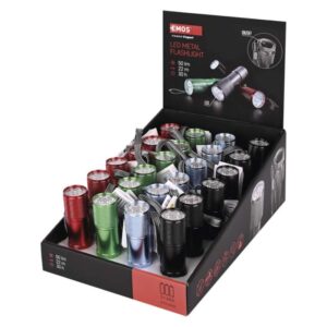 Ročna LED svetilka 9 LED 3×AAA 24 kos, display box