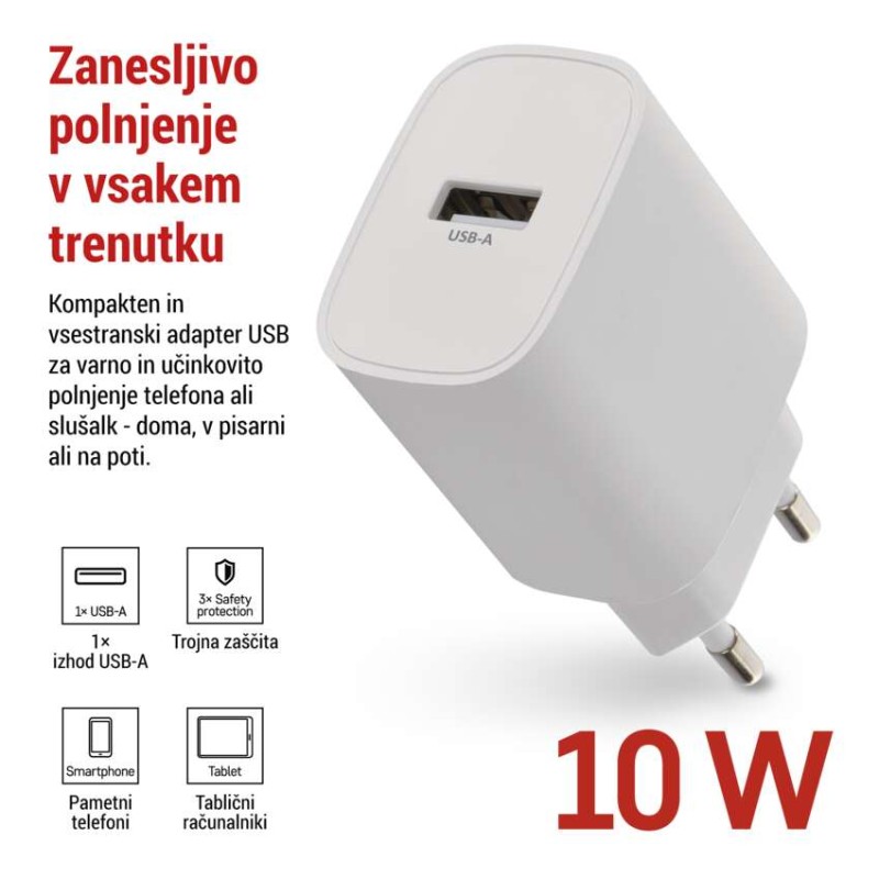USB polnilec hišni BASIC 10 W max. - slika 3
