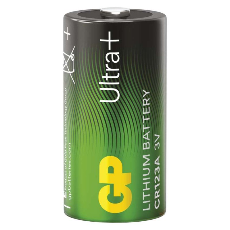 Litijeva baterija GP Ultra Plus CR123A, 1 kos - slika 2