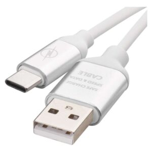 Kabel USB-A / USB-C, 2.0, polnjenje, podatki, 1 m, bela
