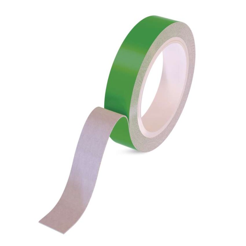 Dvostranski penasti trak 20 mm / 3 m, zelen