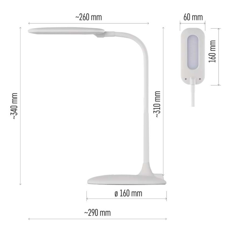 Namizna LED svetilka STELLA bela - slika 3