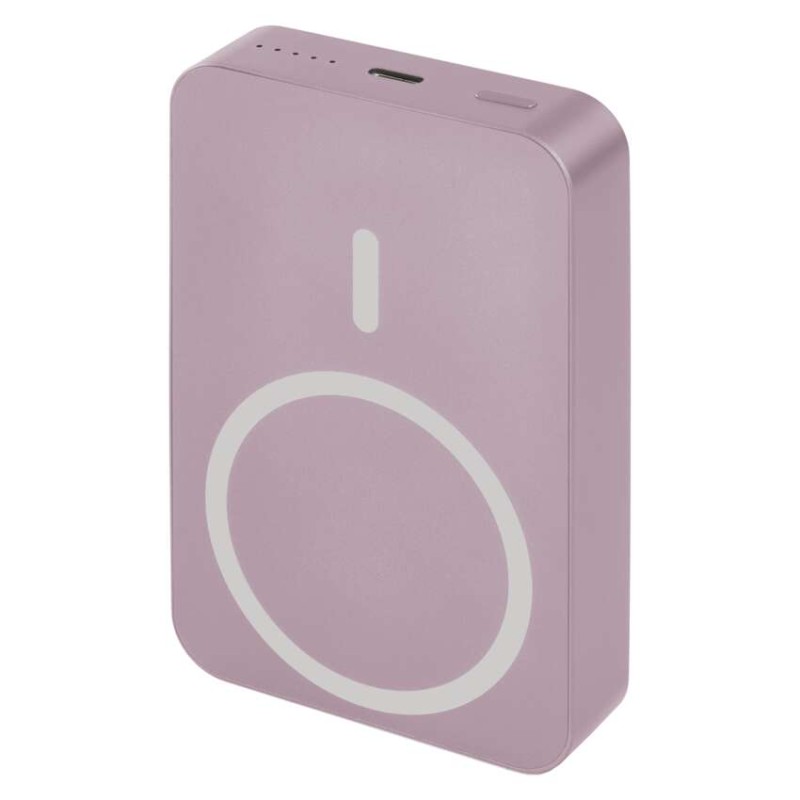 EMOS powerbank WI 1046, 10 000 mAh, 20 W+Wireless, lososova - slika 2