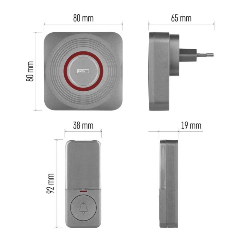 GoSmart Brezžični hišni zvonec P5735SS za vtičnico z WiFi - slika 3