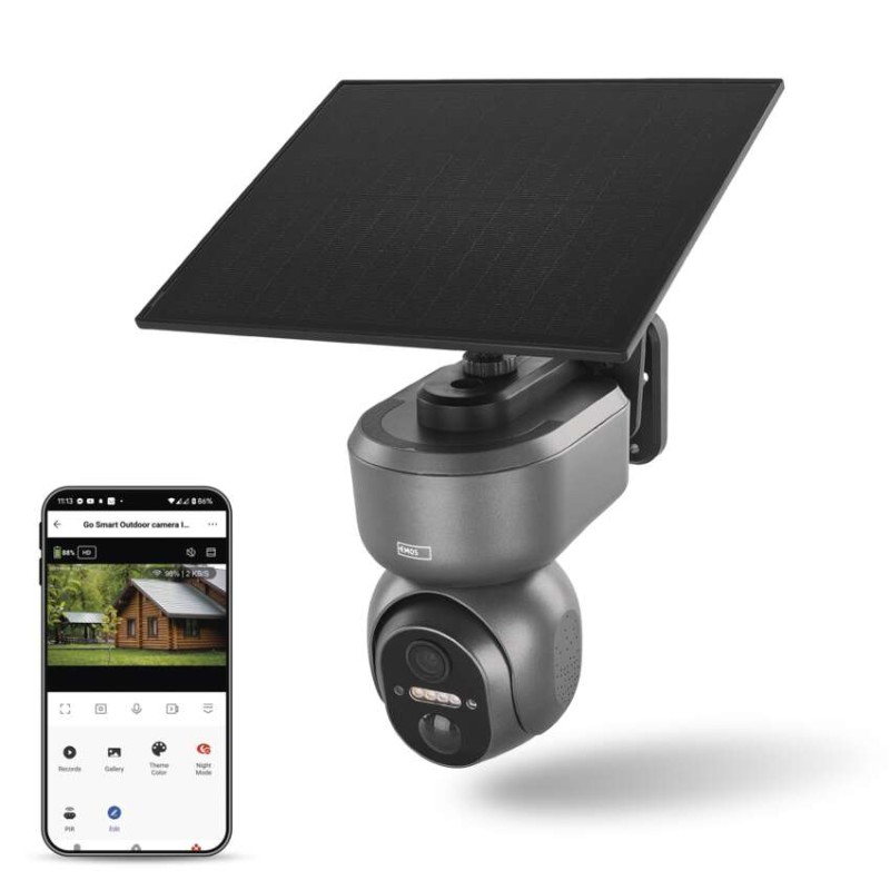 GoSmart Zunanja vrtljiva kamera IP-6000 OWL, z 4G/LTE, siva