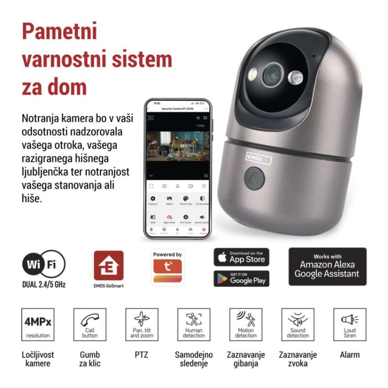GoSmart Notranja vrtljiva kamera IP‑220W z WiFi - slika 2