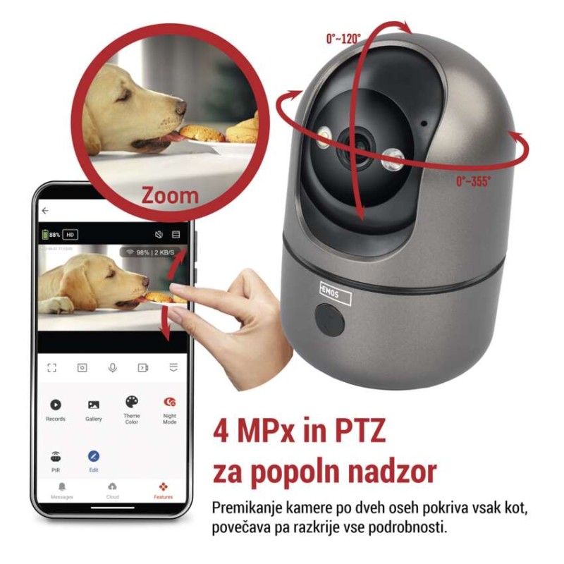 GoSmart Notranja vrtljiva kamera IP‑220W z WiFi - slika 3