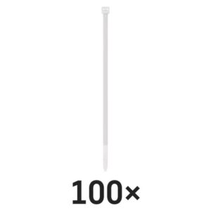 Vezica za kable 150×3,5, bela, 100 kos