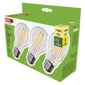 LED žarnica Filament A60 A CLASS/ E27 / 5 W (75 W) / 1 060 lm / toplo bela