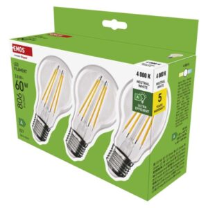 LED žarnica Filament A60 A CLASS/ E27 / 3,8 W (60 W) / 806 lm / nevtralno bela