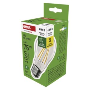 LED žarnica Filament A60 A CLASS/ E27 / 5 W (75 W) / 1 060 lm / nevtralno bela