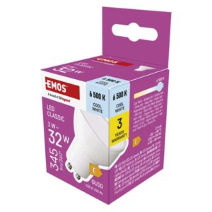LED žarnica Classic MR16 bela/ GU10 / 3 W (32 W) / 345 lm / Hladna bela