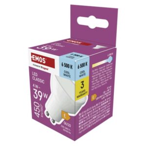 LED žarnica Classic MR16 bela/ GU10 / 4 W (39 W) / 450 lm / Hladna bela