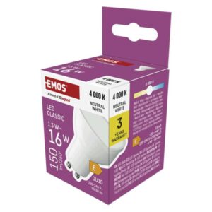 LED žarnica Classic MR16 bela/ GU10 / 1,3 W (16 W) / 150 lm / Nevtralna bela