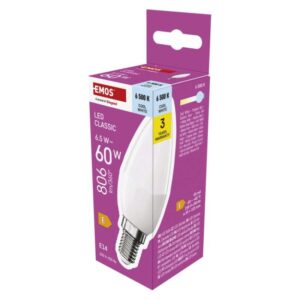 LED žarnica Classic Candle / E14 / 6,5 W (60 W) / 806 lm / Hladna bela