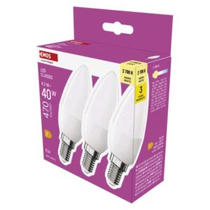 LED žarnica Classic Candle / E14 / 4,2 W (40 W) / 470 lm / Toplo bel