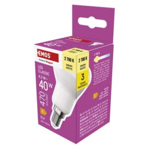 LED žarnica Classic R50 / E14 / 4,2 W (40 W) / 470 lm / Toplo bel