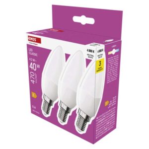 LED žarnica Classic Candle / E14 / 4,2 W (40 W) / 470 lm / Nevtralna bela