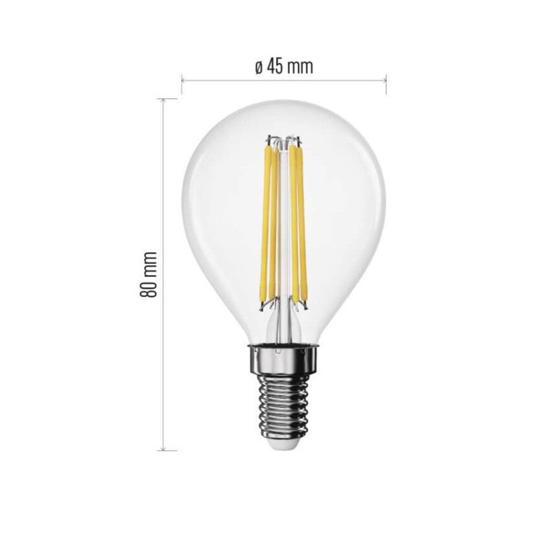 LED žarnica Filament Mini Globe / E14 / 1,8 W (25 W) / 250 lm / Nevtralna bela - slika 2