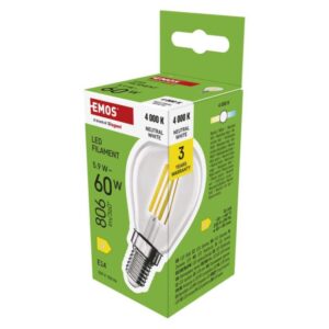 LED žarnica Filament Mini Globe / E14 / 5,9 W (60 W) / 806 lm / Nevtralna bela