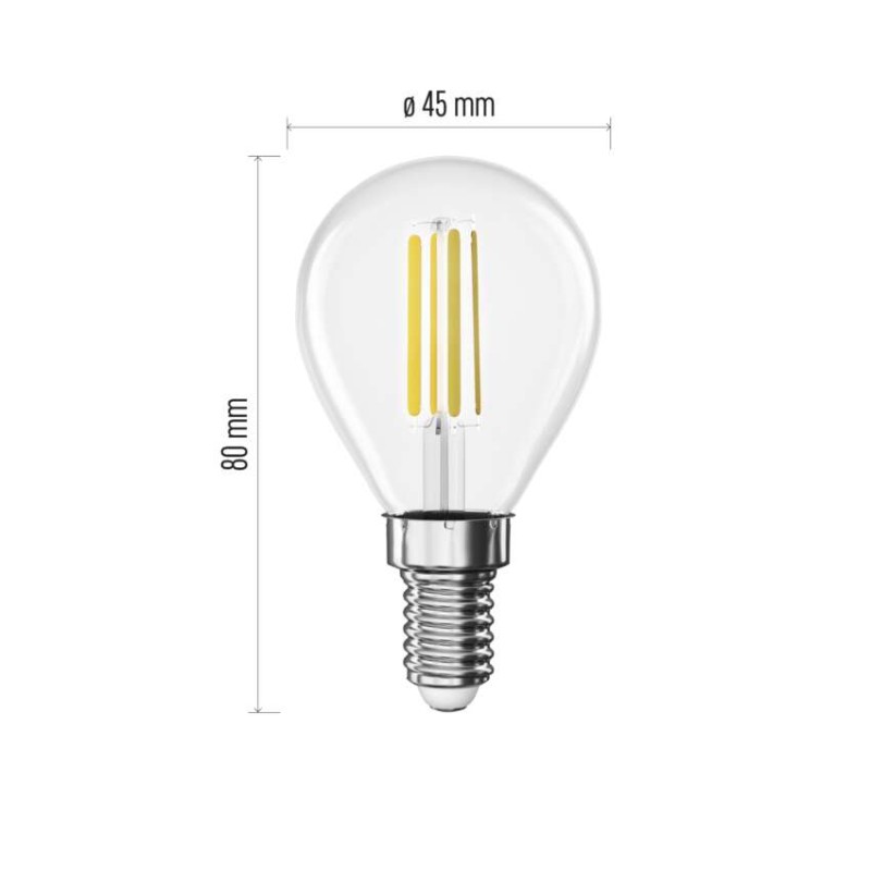 LED žarnica Filament Mini Globe / E14 / 5,9 W (60 W) / 806 lm / Nevtralna bela - slika 2