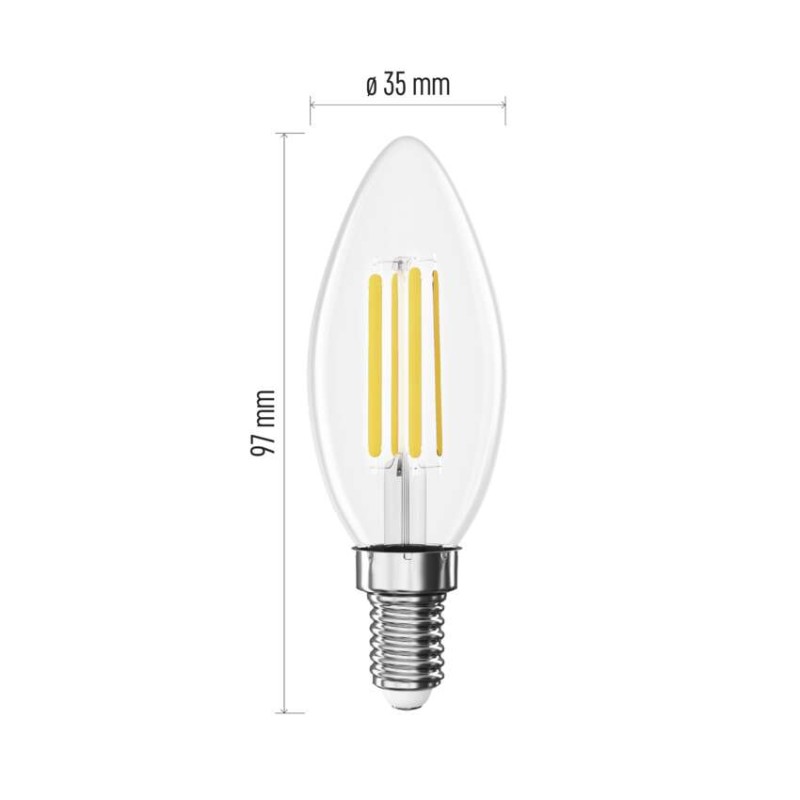 LED žarnica Filament Candle A CLASS/ E14 / 3,8 W (60 W) / 806 lm / nevtralno bela - slika 3