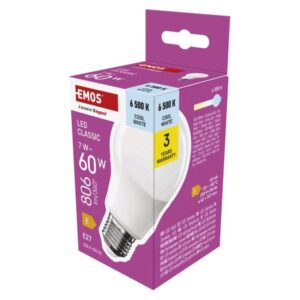 LED žarnica Classic A60 / E27 / 7 W (60 W) / 806 lm / Hladna bela