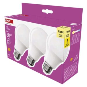 LED žarnica Classic A60 / E27 / 7 W  (60 W) / 806 lm / Toplo bel