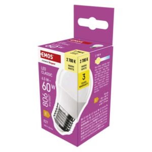 LED žarnica Classic Mini Globe / E27 / 6,5 W (60 W) / 806 lm / Toplo bel