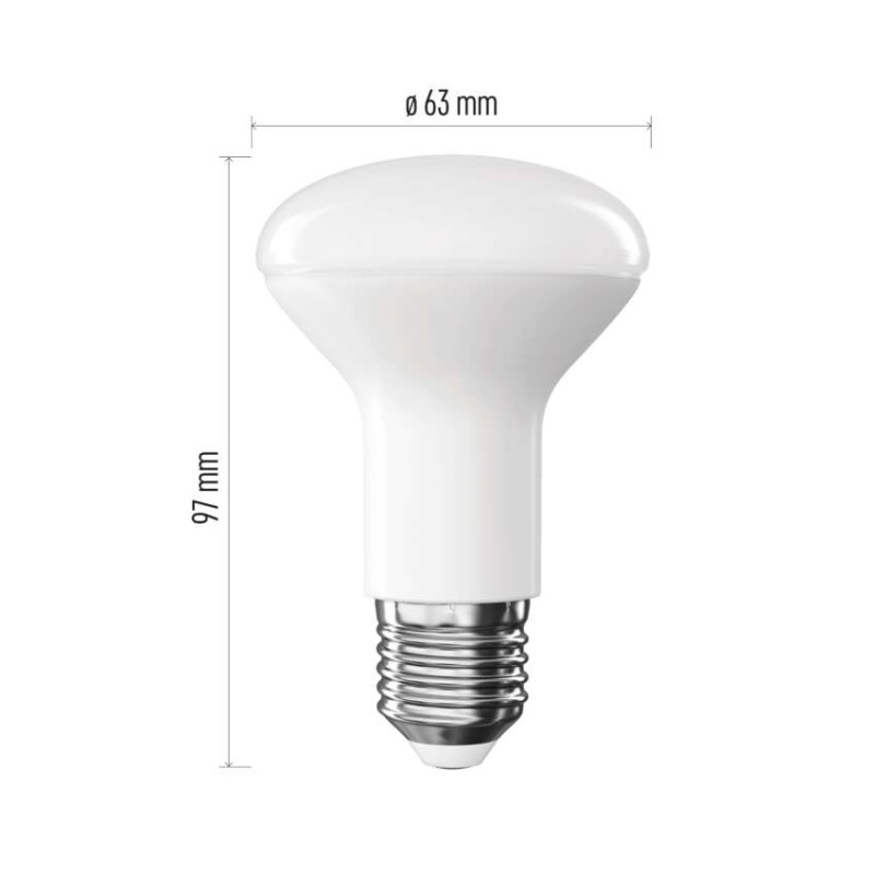 LED žarnica Classic R63 / E27 / 7 W (60 W) / 806 lm / Toplo bel - slika 2