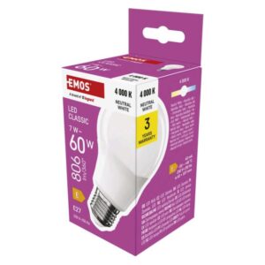 LED žarnica Classic A60 / E27 / 7 W (60 W) / 806 lm / Nevtralna bela