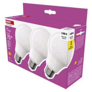 LED žarnica Classic A60 / E27 / 9,5 W (75 W) / 1055 lm / Nevtralna bela