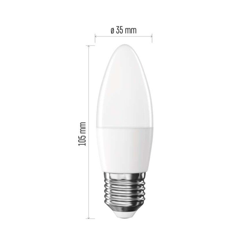 LED žarnica Classic Candle / E27 / 4,2 W (40 W) / 470 lm / Nevtralna bela - slika 2