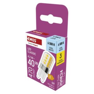 LED žarnica Classic JC / G9 / 4,2 W (40 W) / 470 lm / Hladna bela